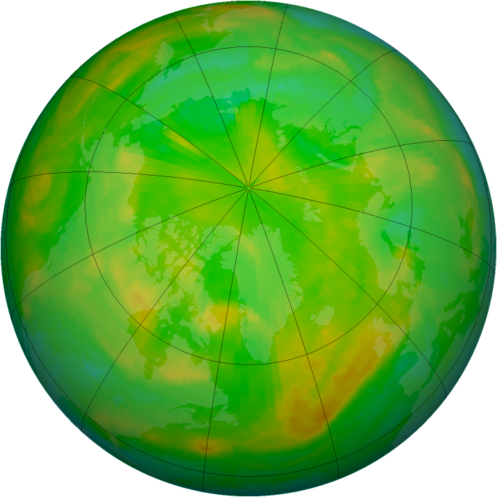 Arctic ozone map for 21 June 2002